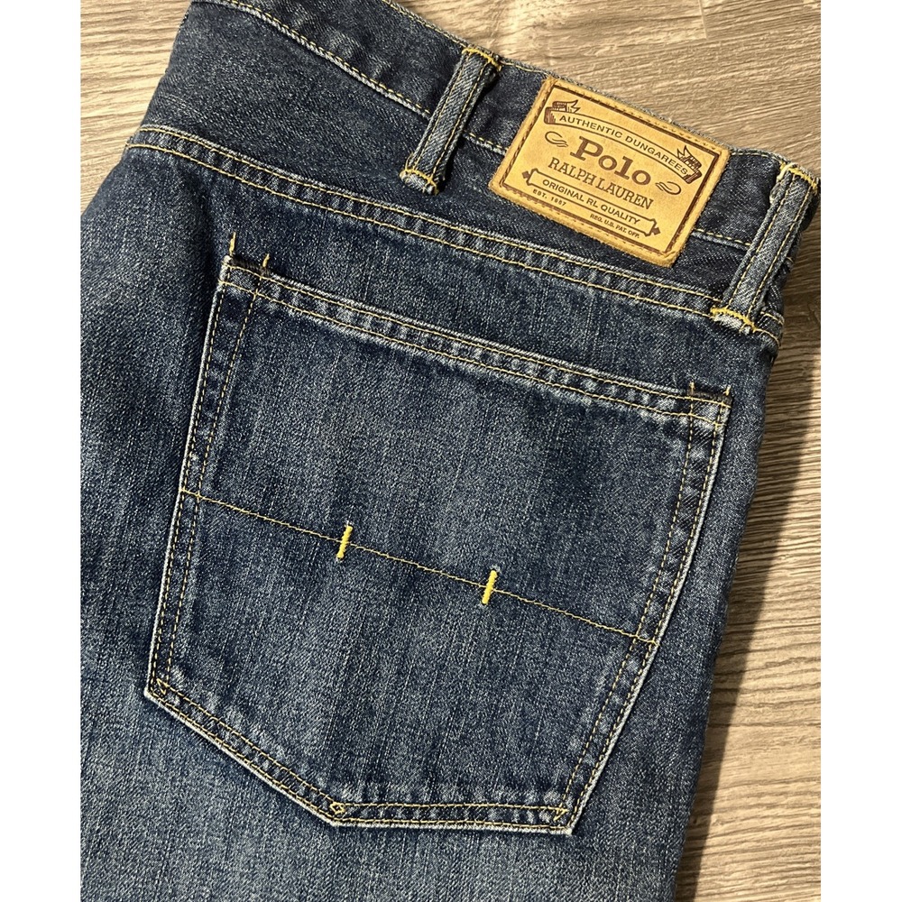 Polo Ralph Lauren Authentic Dungarees Warwick Slim Blue Jeans Size 40x32 (41x33)